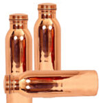 Three Pure Copper Mirror Finish Plain Bottles