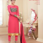 1007 Pink Georgette Designer Suit