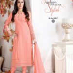 19017LightRed Georgette Party Wear Straight Suit
