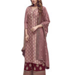 Very Soft Pink Faux Georgette Plazo Suit