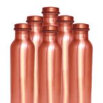 Set of 6 Plain Copper Bottles