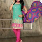 7015 Spring Green Chudidar Suit