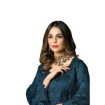 Rama Green Designer Heavy Embroidered Butterfly Net Designer Suit