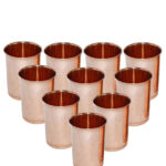 Ten Plain Copper Glasses