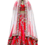 Red Designer Bangalory Satin Lehenga Choli